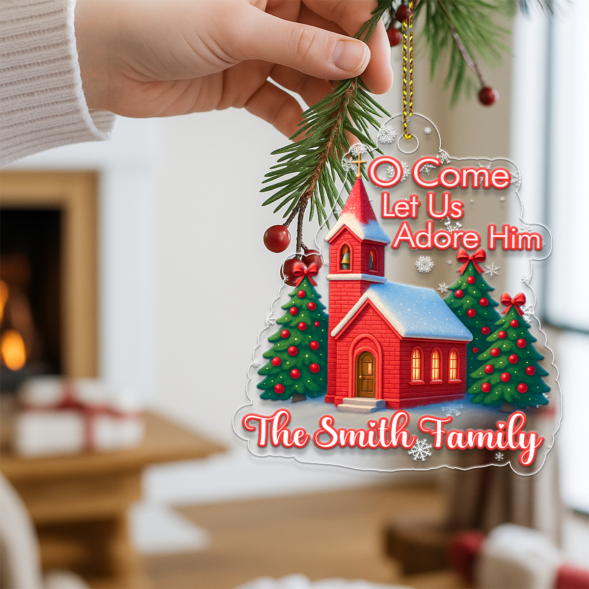 Custom Name Church Christmas