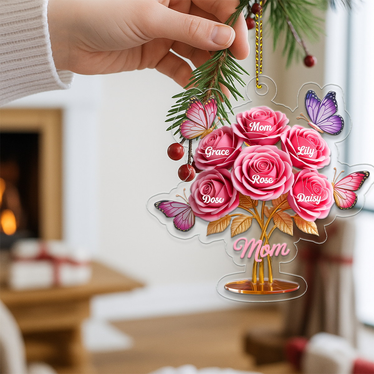 Personalized Butterfly Acrylic Ornament