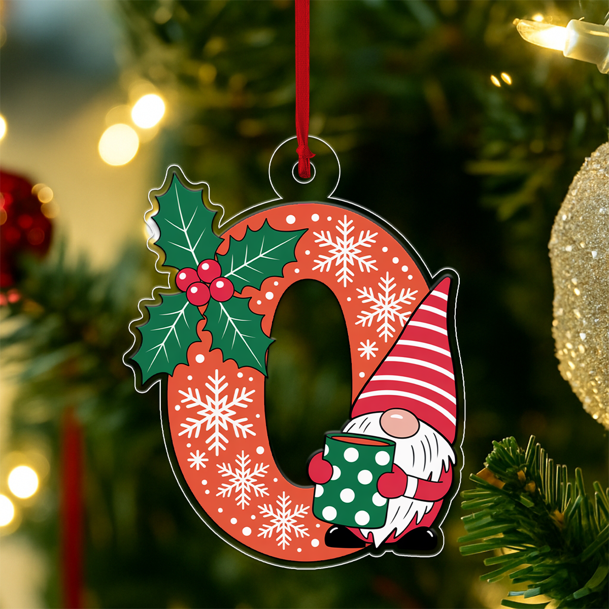 Letter O Acrylic Ornament Acrylic Ornament Christmas Gift
