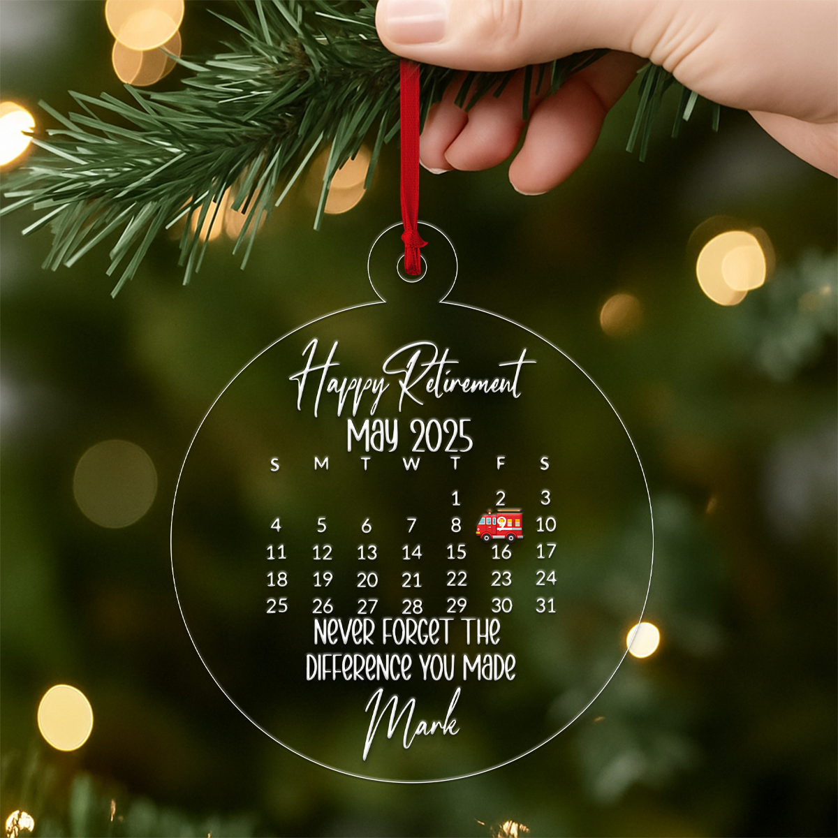 Custom Name Retirement Firefighter