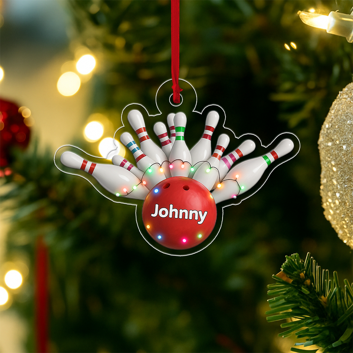 Custom Name Bowling Christmas