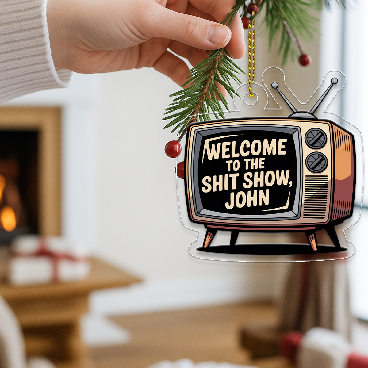 Personalized Welcome To Shjt Show Ornament, Custom Funny Christmas Ornament, Adult Humor Ornament, Gift for Friend, Holiday Decoration