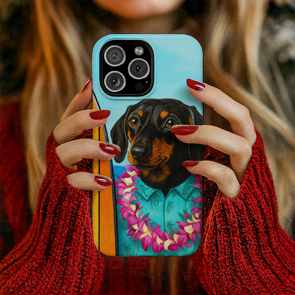 Custom Photo Surfer Dog Phone Case Gift For Dog Lovers