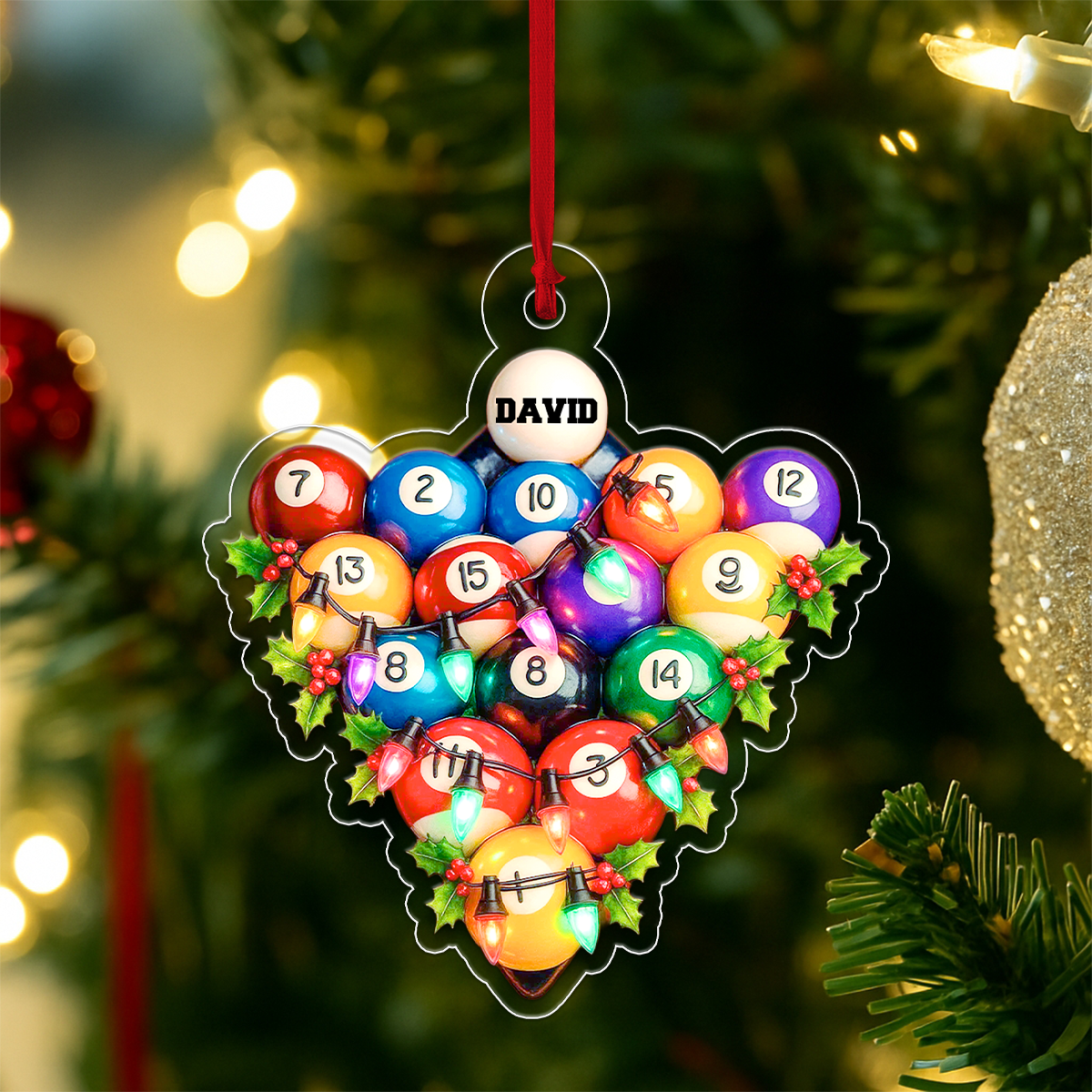 Custom Name Billiard Xmas