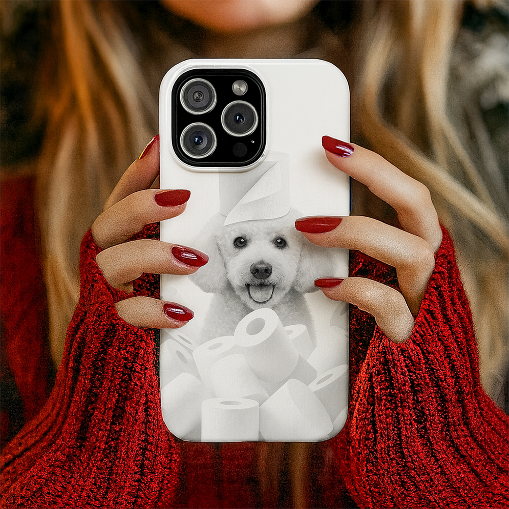 Custom Photo Dog Bathroom Phone Case Dog Gifts Lovers