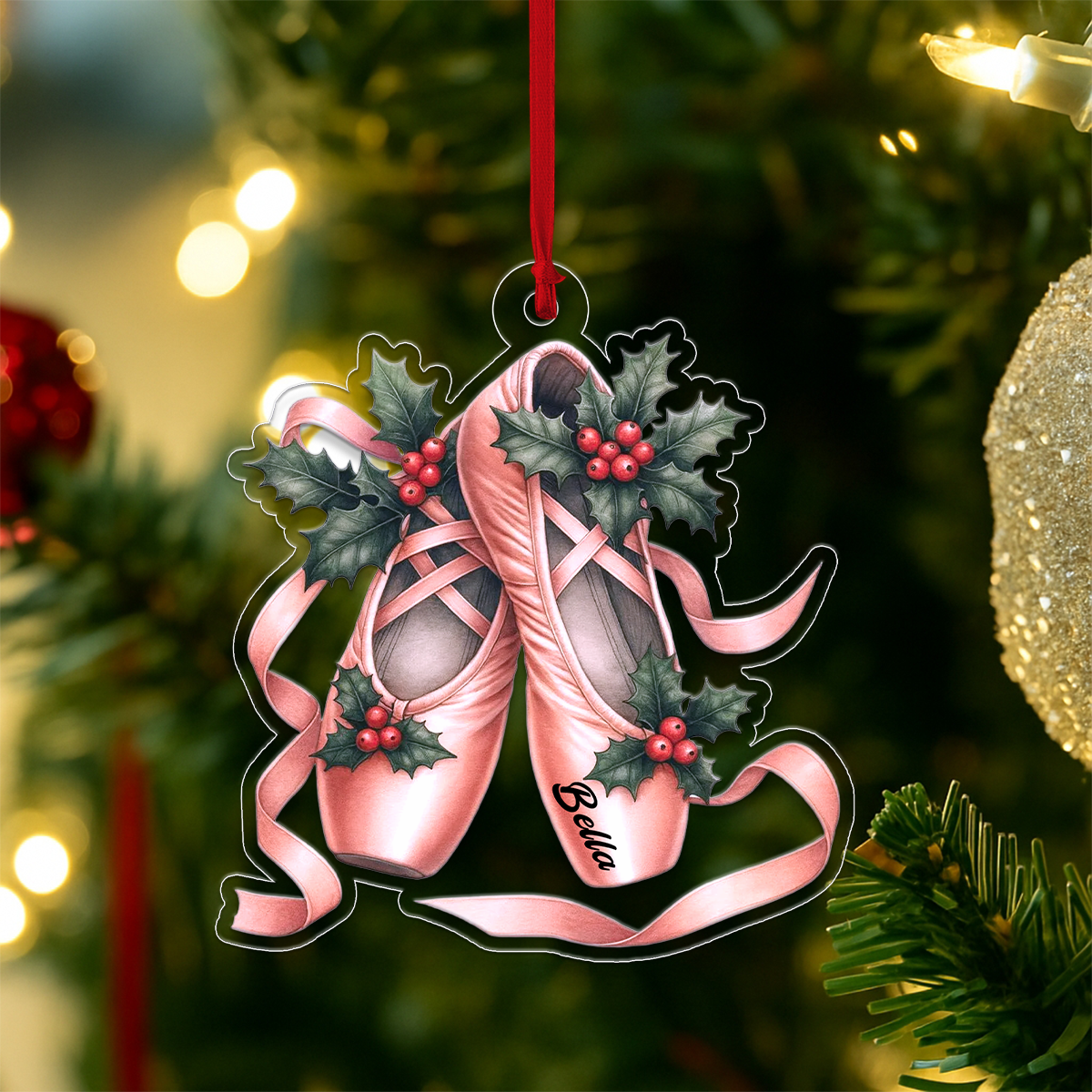 Personalized Ballet Xmas For Ballerina Dancer Acrylic Ornament Christmas Gift