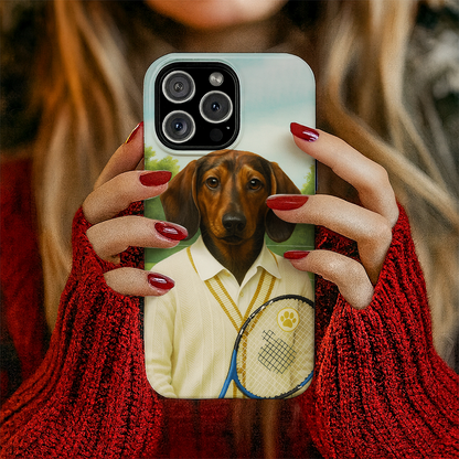 Custom Photo Tennis Player Dog Phone Case