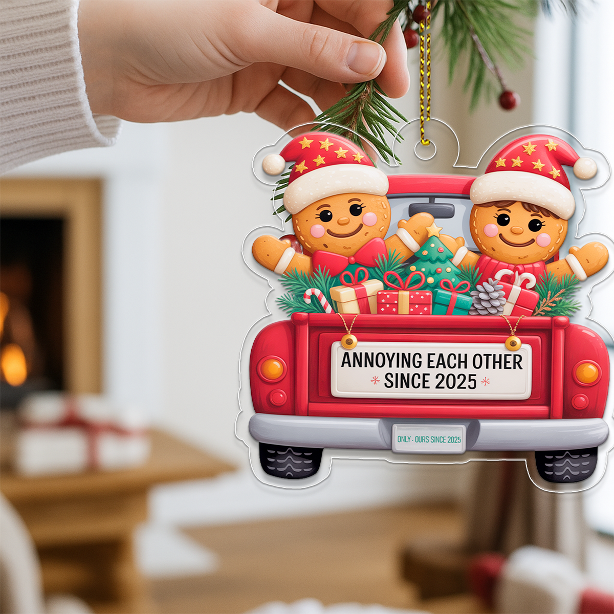 Gingerbread Couple In Truck