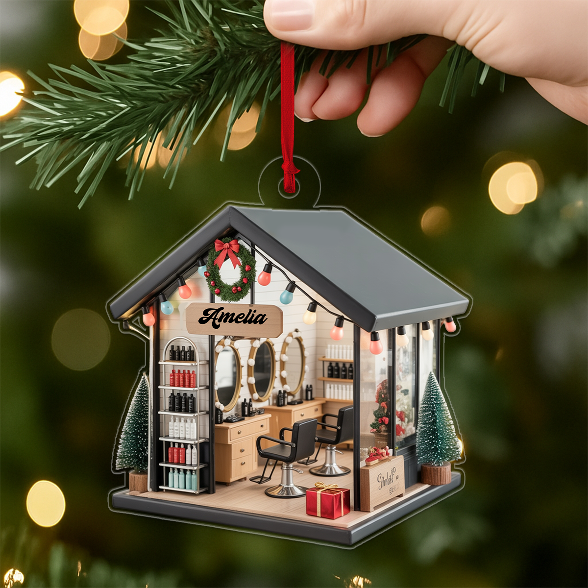 Custom Name Hair Salon Xmas