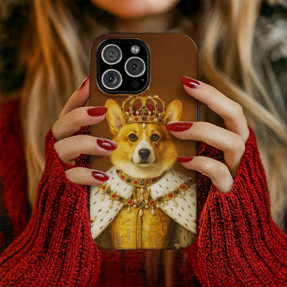 Custom Photo Crowned Queen Dog Phone Case Gift For Dog Lovers