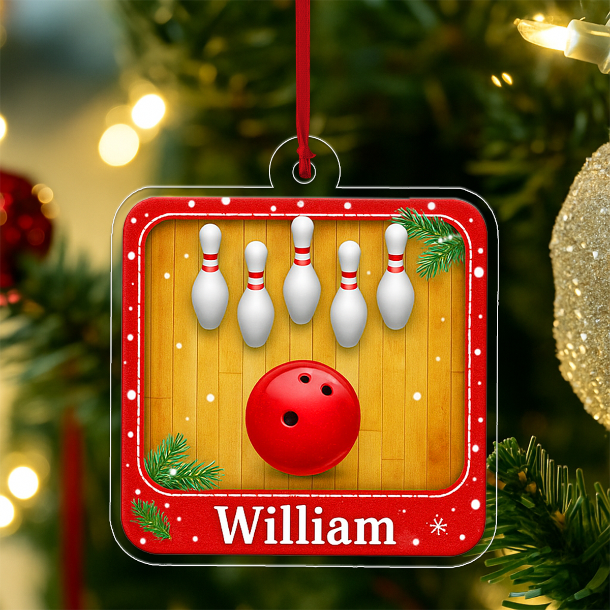 Custom Name Bowling Player Christmas