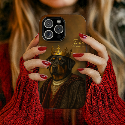 Custom Photo Crown King Dog Phone Case Gift For Dog Lovers