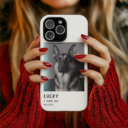 Custom Photo Polaroid Film Phone Case Gift For Dog Lovers