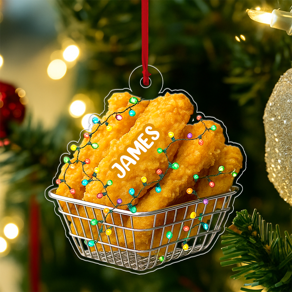 Personalized Fried Chicken Fast Food Acrylic Ornament Christmas Gift