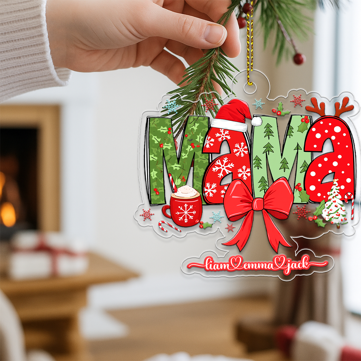 Custom Name Mama Christmas