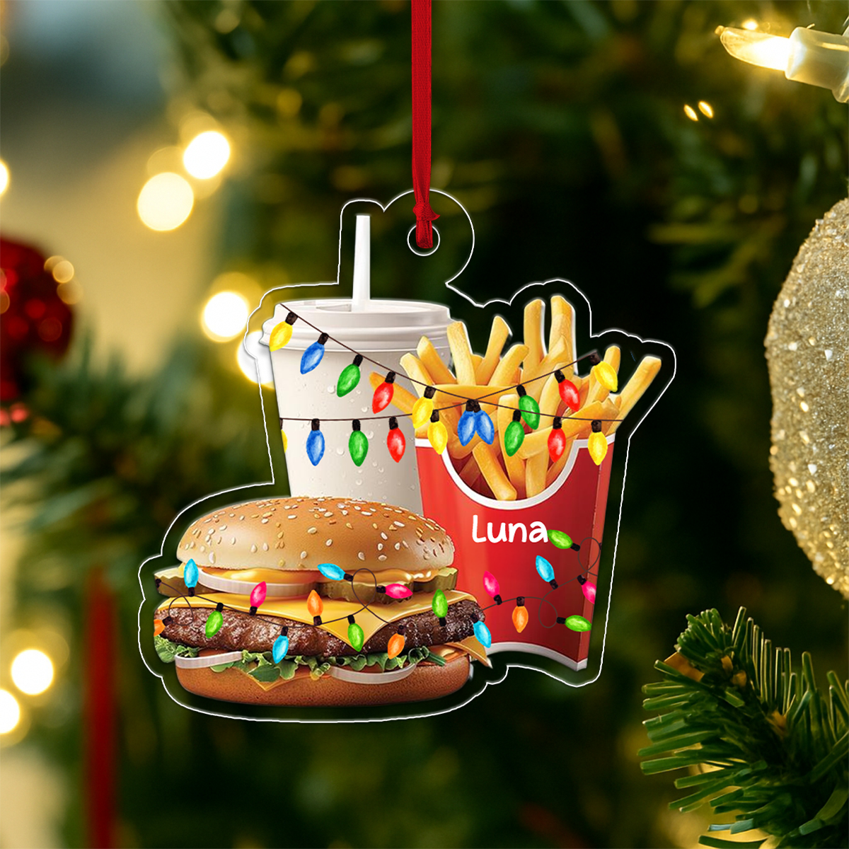 Custom Name Fast Food Combo Holiday