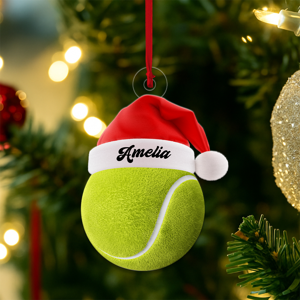 Personalized Tennis Acrylic Ornament Christmas Gift