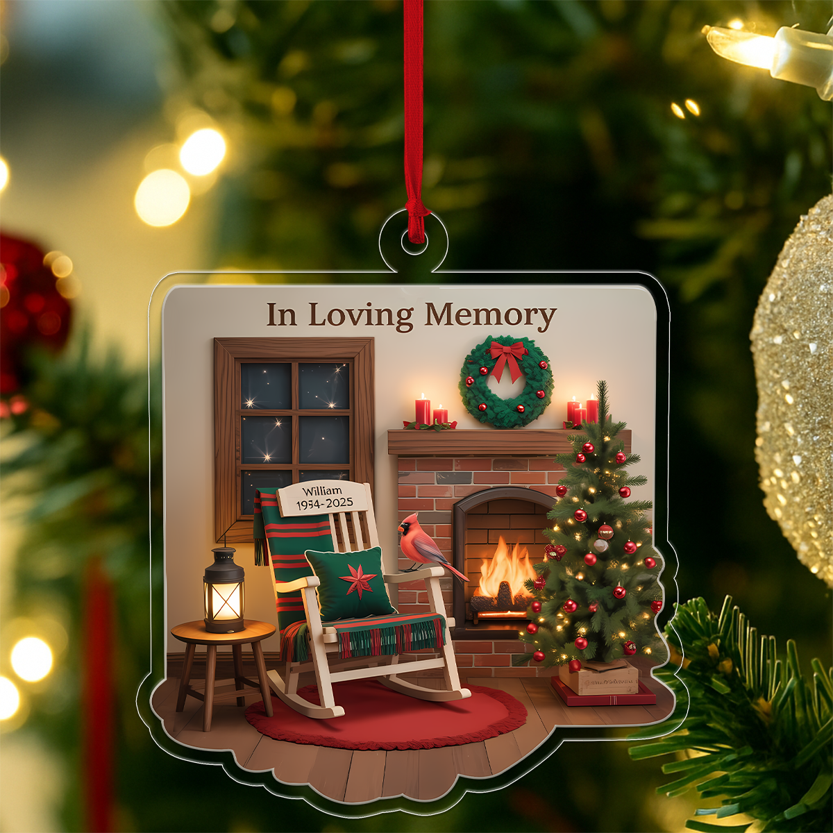 Personalized Memorial Sympathy Gifts Acrylic Ornament Christmas Gift