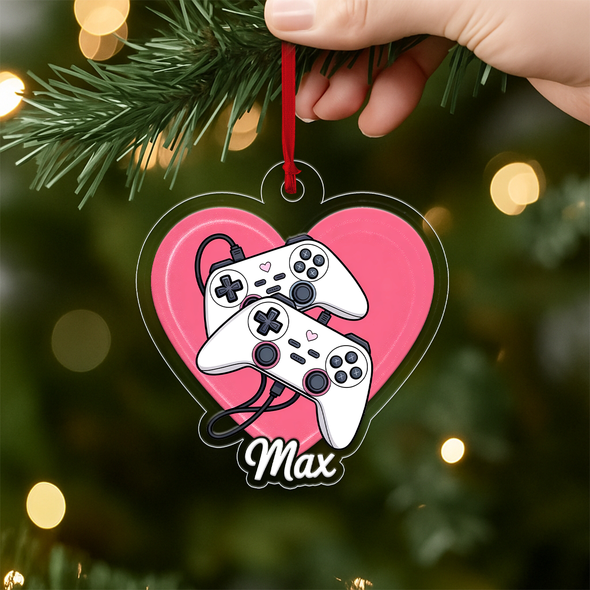 Personalized Video Game Lover Ornament, Custom Christmas Ornament for Gamer, Funny Gaming Gift, Custom Gaming Gift for Him Her