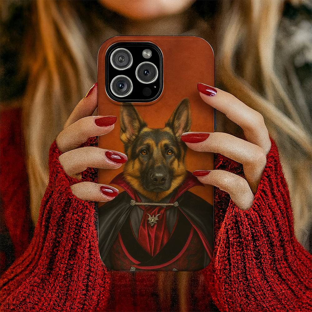 Custom Photo Vampire Dog Phone Case Gift For Dog Lovers