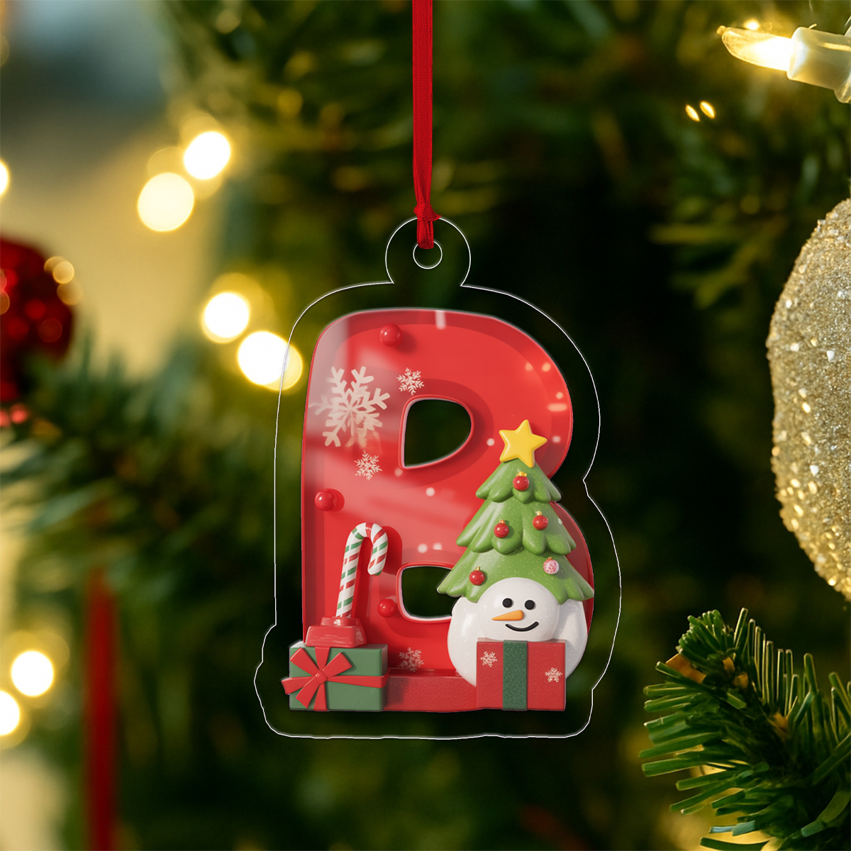 Letter B Acrylic Ornament Acrylic Ornament Christmas Gift
