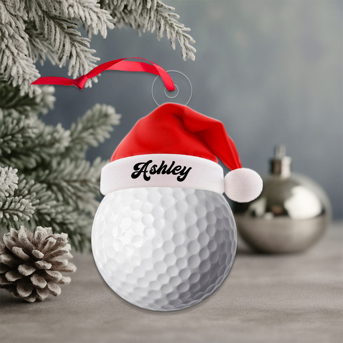 Personalized  Golf Acrylic Ornament Christmas Gift