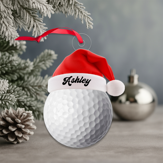 Personalized  Golf Acrylic Ornament Christmas Gift