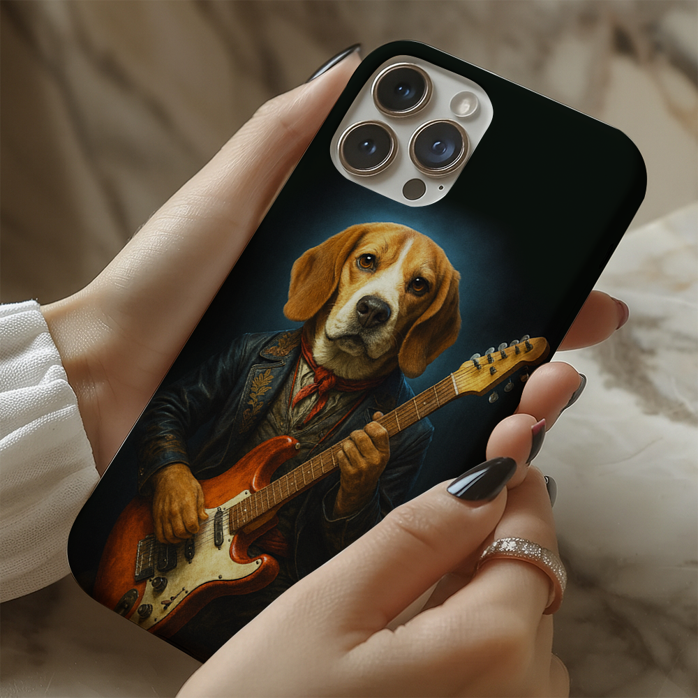 Custom Photo Dog Rock n Roll Phone Case