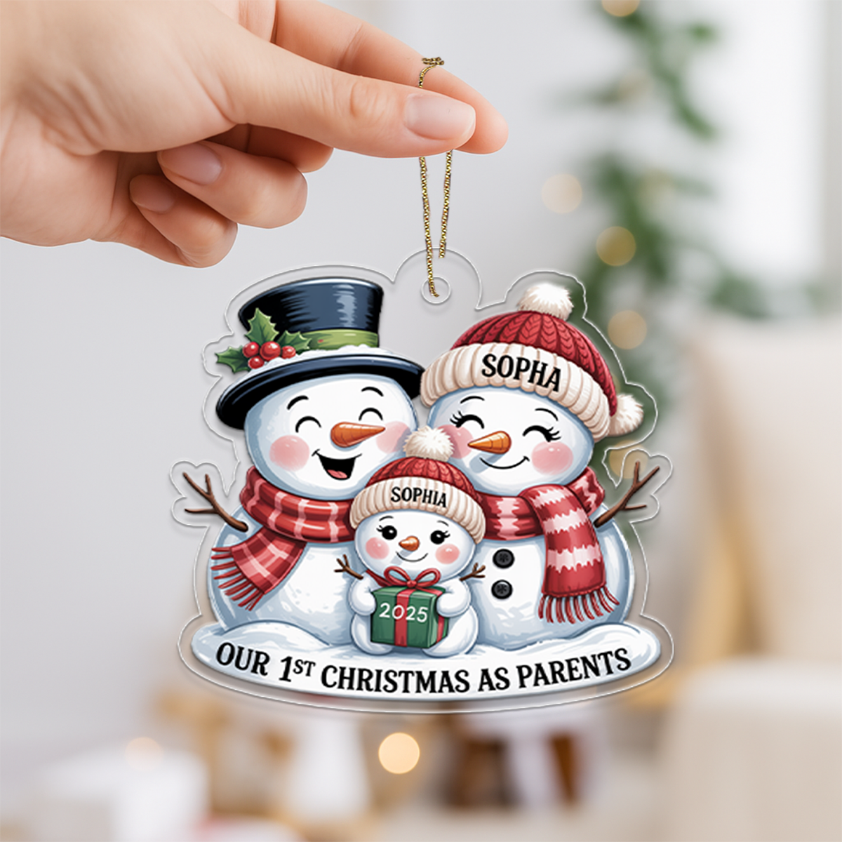 Our 1st Christmas As Parents Snowmen Ornament2