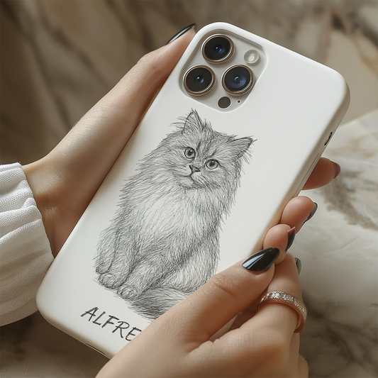 Custom Photo Cat Pencil Art