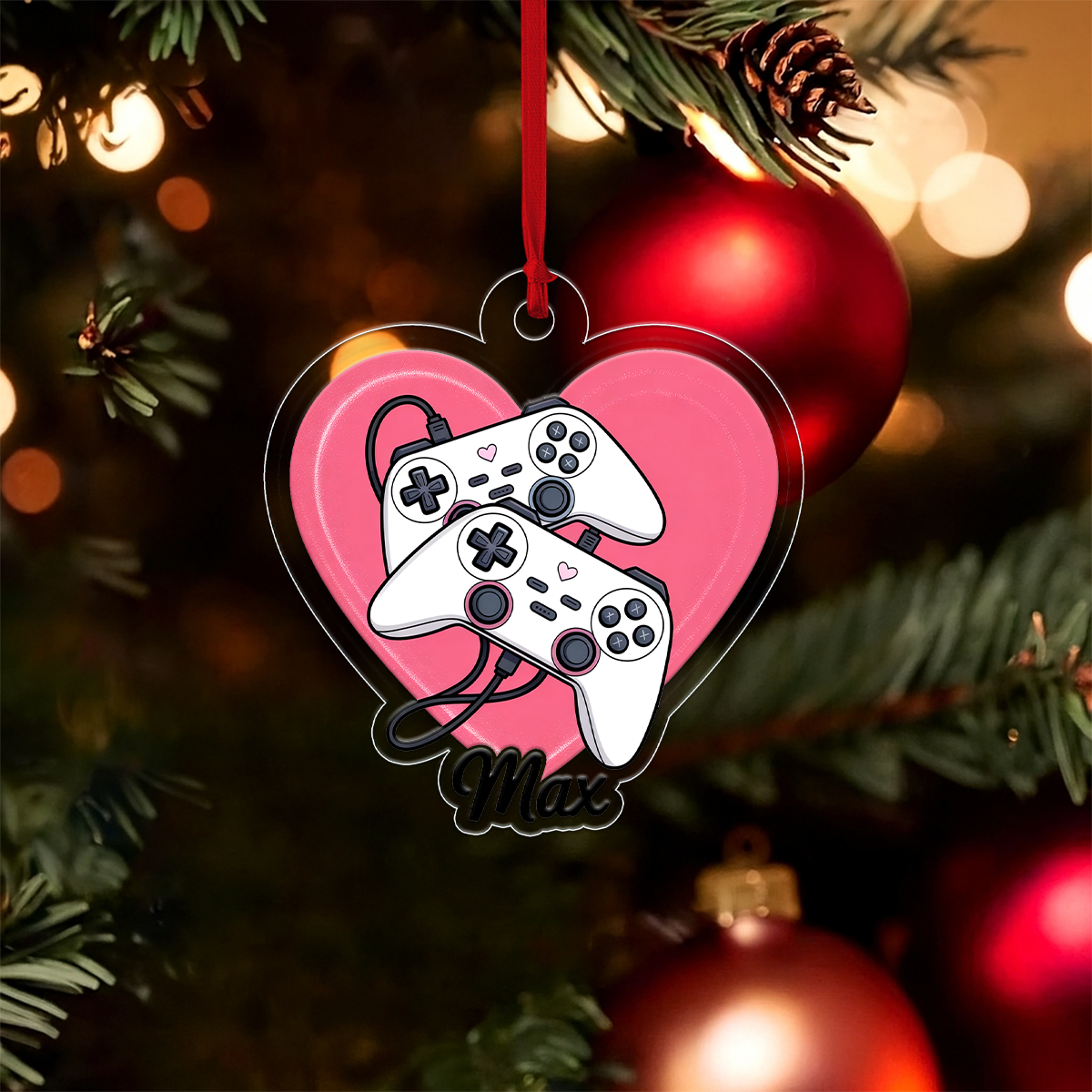 Personalized Video Game Lover Ornament, Custom Christmas Ornament for Gamer, Funny Gaming Gift, Custom Gaming Gift for Him Her