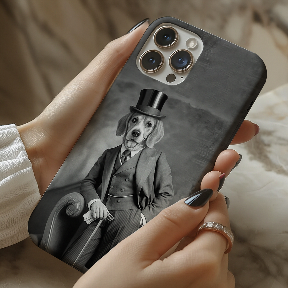 Custom Photo Gentleman Dog  Gift For Dog Lovers