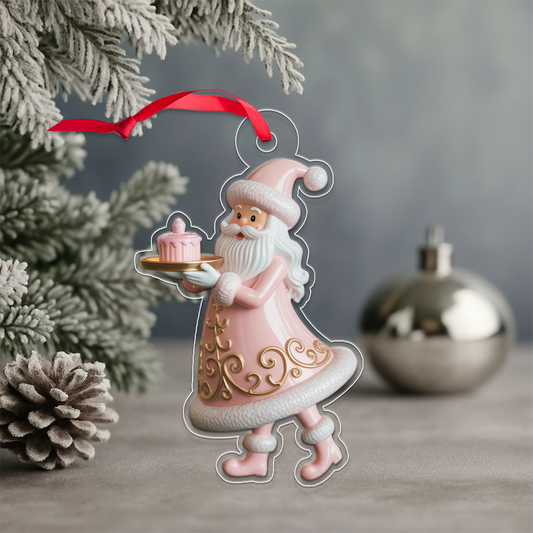 Custom Name Santa Claus Macaron Acrylic Ornament Christmas Gift