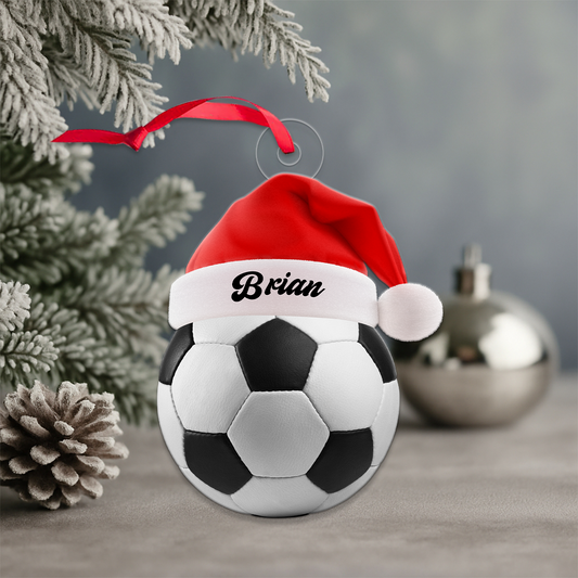 Personalized Soccer Acrylic Ornament Christmas Gift