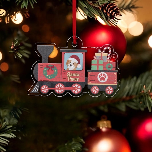 Acrylic ornament xmas train