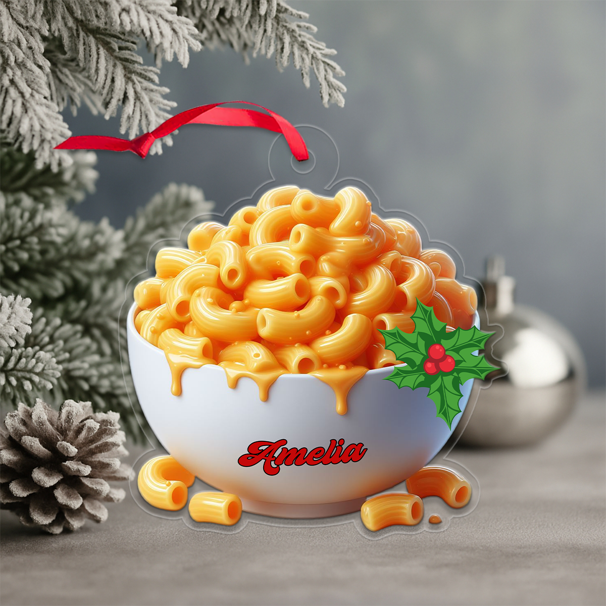 Baked Macaroni and Cheese Acrylic Ornament Christmas Gift
