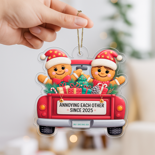 Gingerbread Couple In Truck