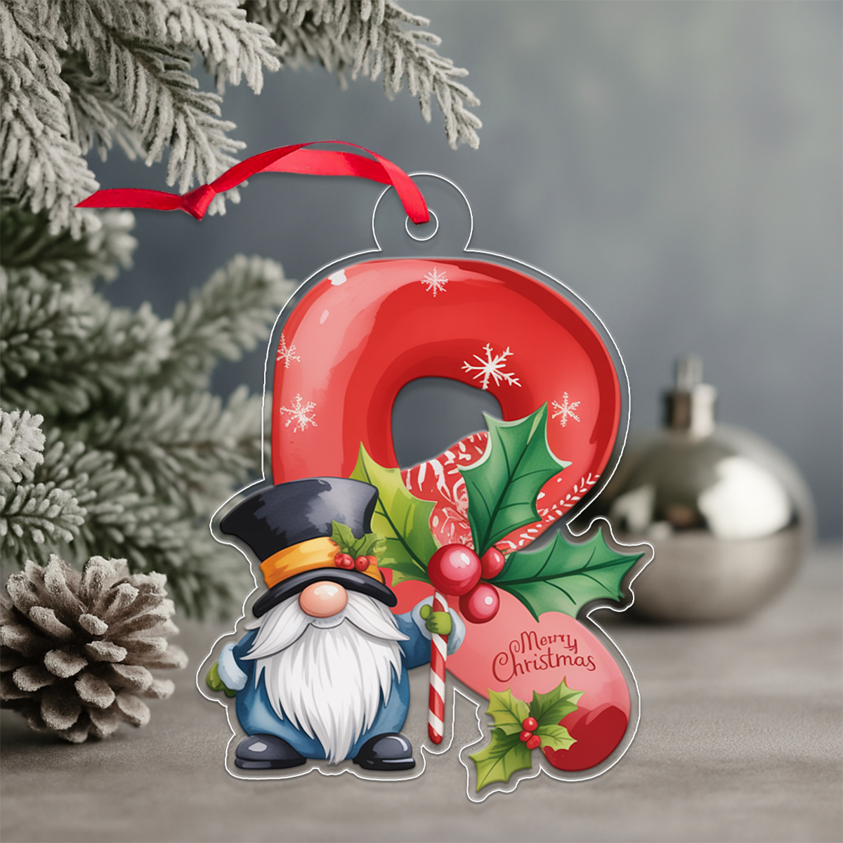 Ornament Christmas Initial Letter R Acrylic Acrylic Ornament Christmas Gift