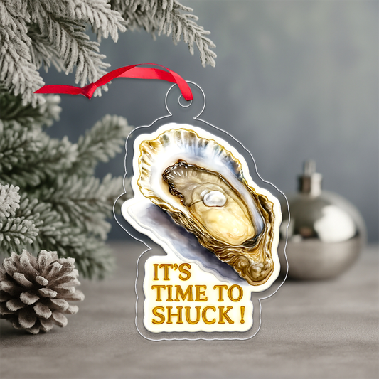 Funny Oyster Ornament, Gag Christmas Ornament, Seafood Lover Gift, Unique Holiday Decoration, Fun Keepsake for Foodies