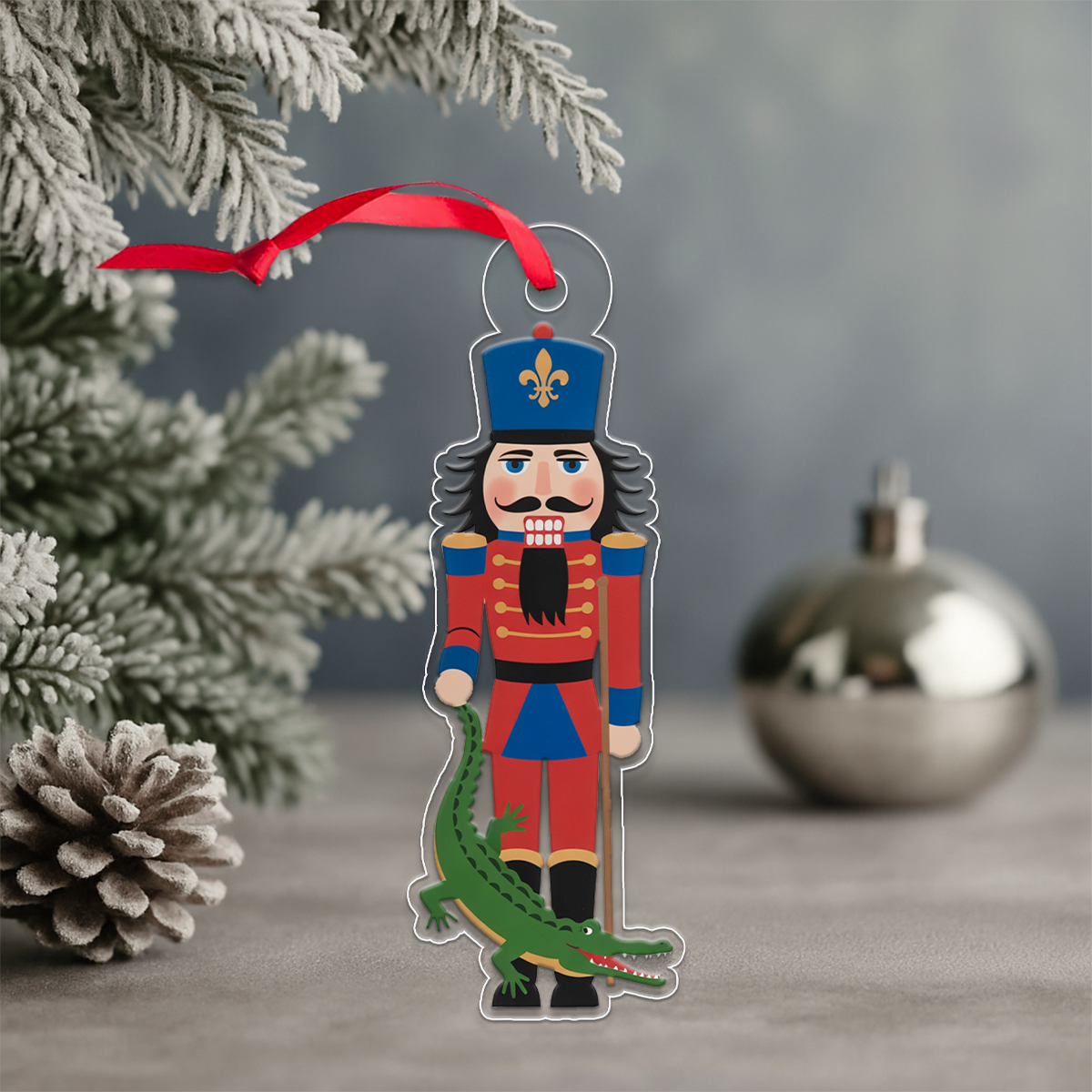Nutcracker Alligator Acrylic Ornament Christmas Gift