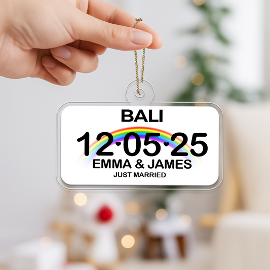 Custom Name Couple Just Married