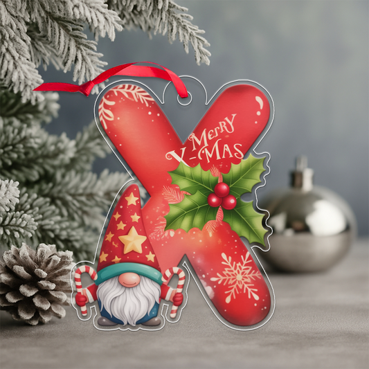 Christmas Initial Letter Ornament Acrylic Ornament Christmas Gift