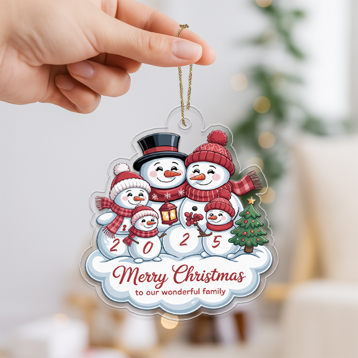 Custom Snowman Xmas Ornament