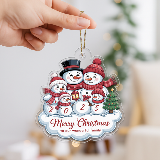 Custom Snowman Xmas Ornament