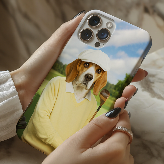 Custom Photo Golfer Dog Phone Case Gift For Dog Lovers