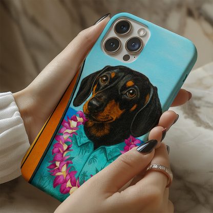 Custom Photo Surfer Dog Phone Case Gift For Dog Lovers