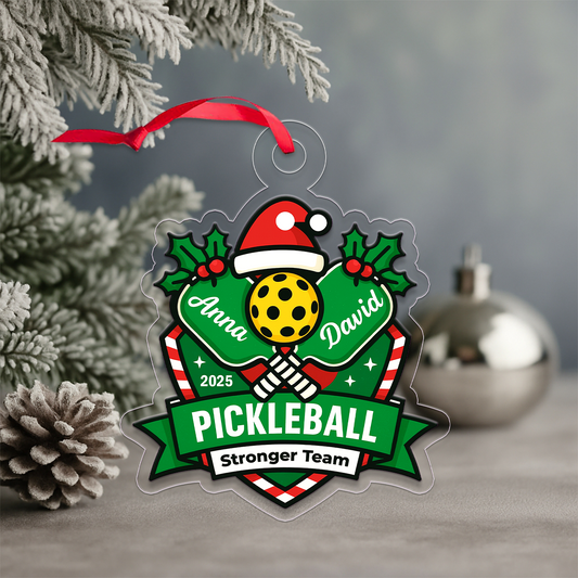 Custom Name Pickleball Friendship Player Acrylic Ornament Christmas Gift