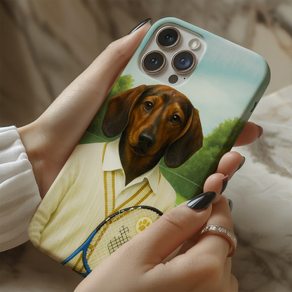 Custom Photo Tennis Player Dog Phone Case