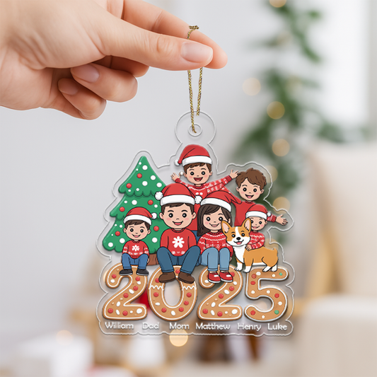 Making Memories Christmas Time - Family Personalized Custom Ornament2