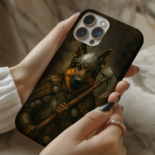 Custom Dog Photo Viking Warrior Phone Case _ Gift For Dog